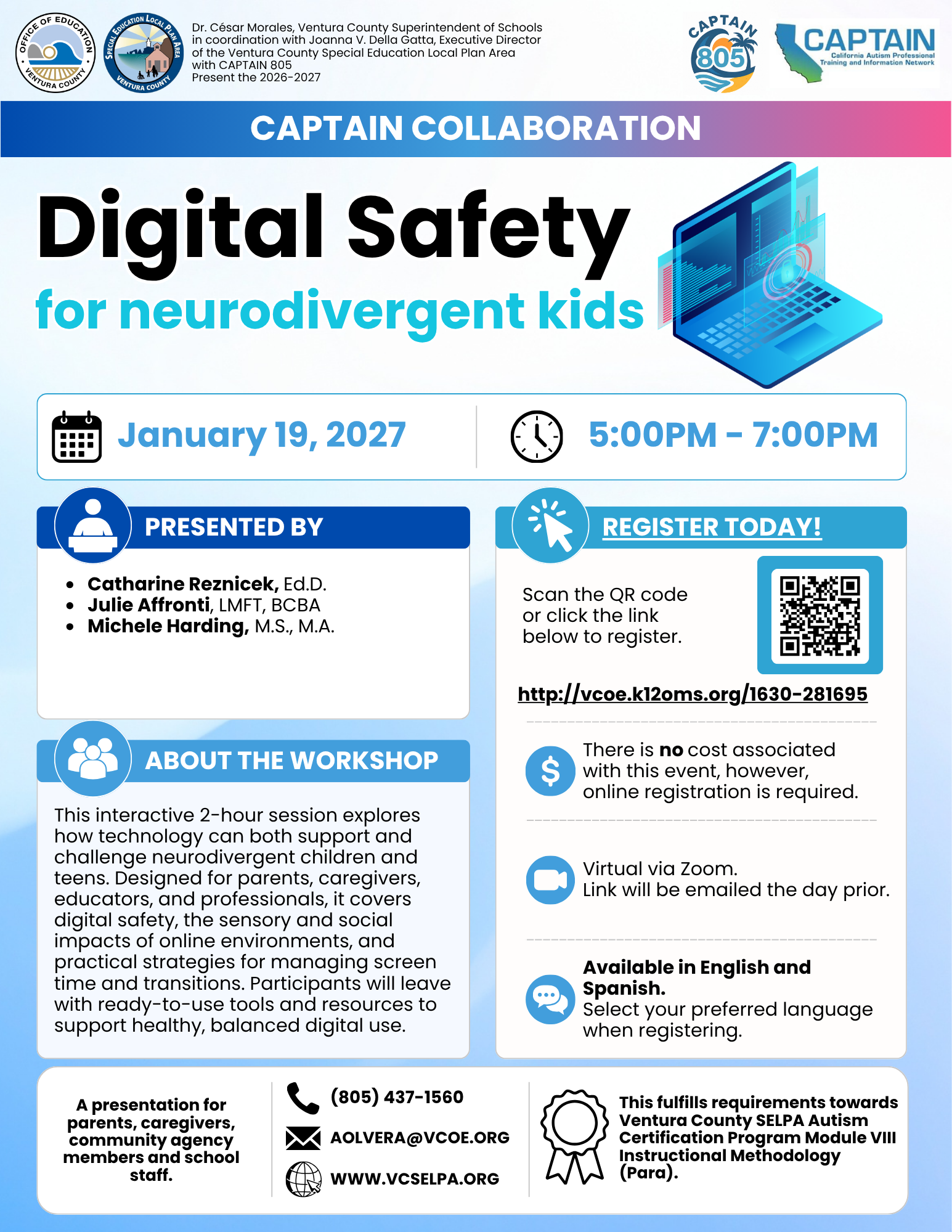 Flyer for Digital Safety January 19, 2027